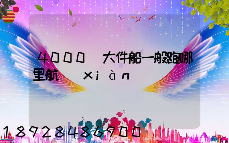 4000噸大件船一般跑哪里航線(xiàn)