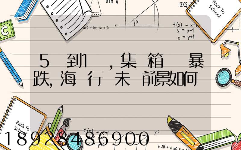 5萬到1萬,集裝箱運價暴跌,海運行業未來前景如何