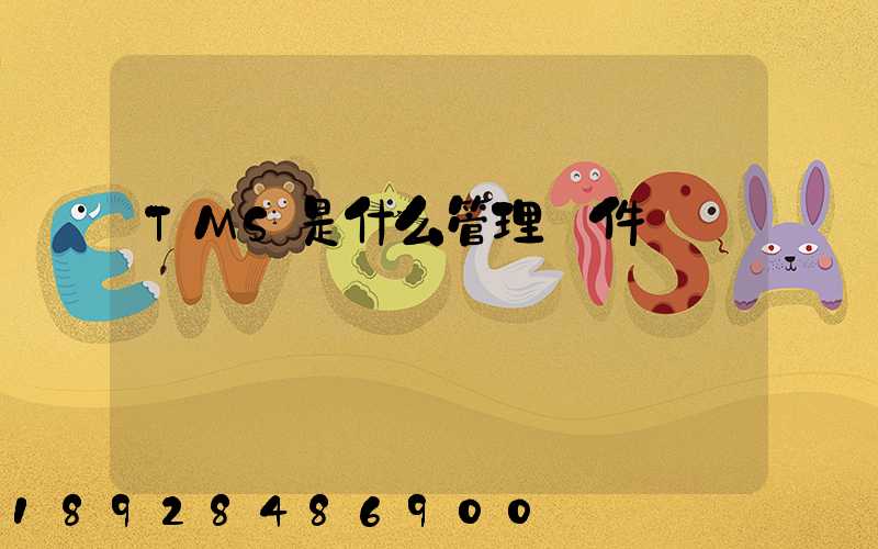 TMS是什么管理軟件