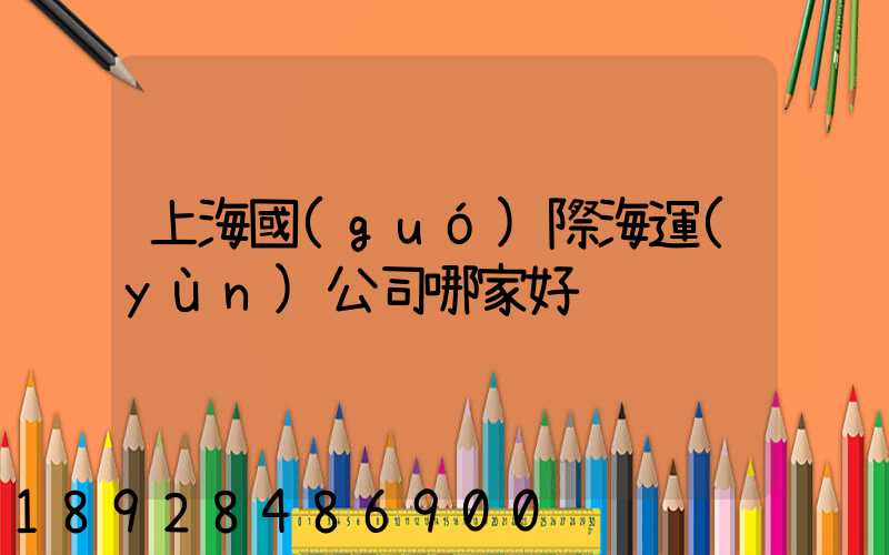 上海國(guó)際海運(yùn)公司哪家好