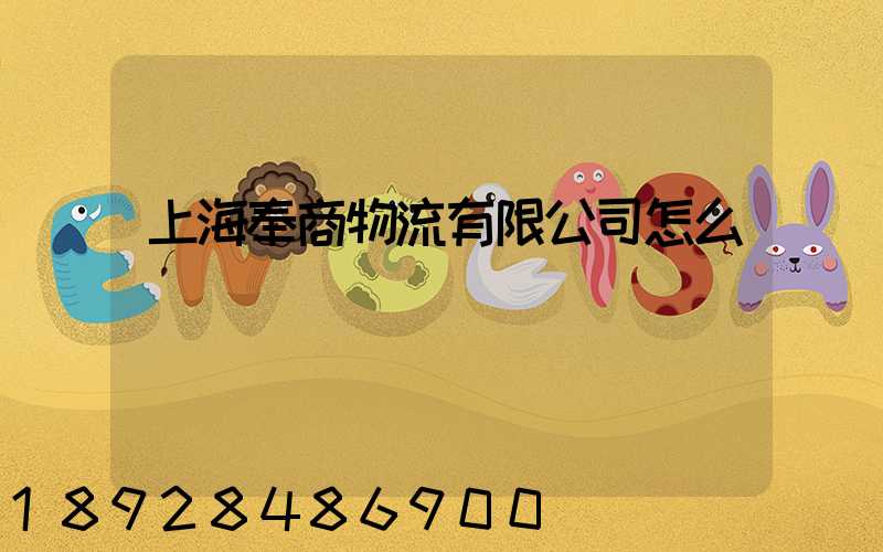 上海奉商物流有限公司怎么樣