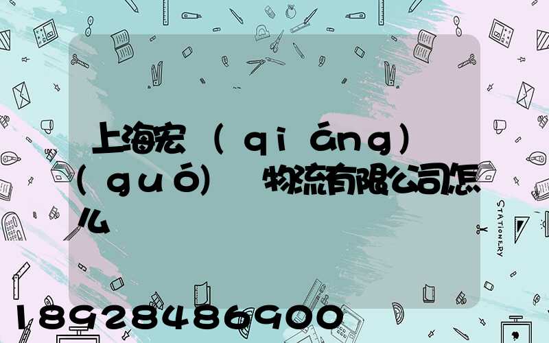 上海宏強(qiáng)國(guó)際物流有限公司怎么樣