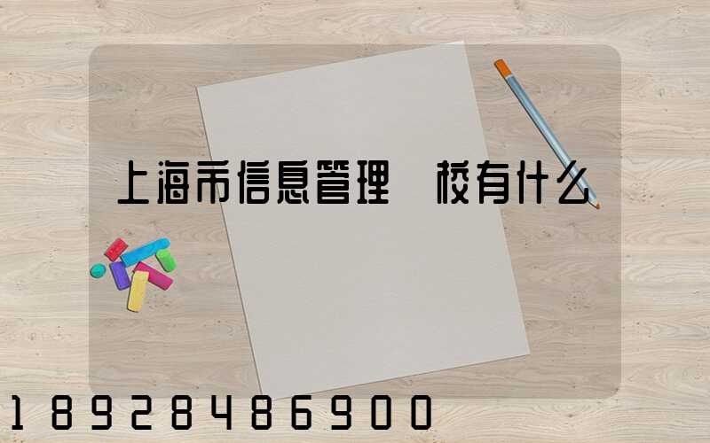 上海市信息管理學校有什么專業