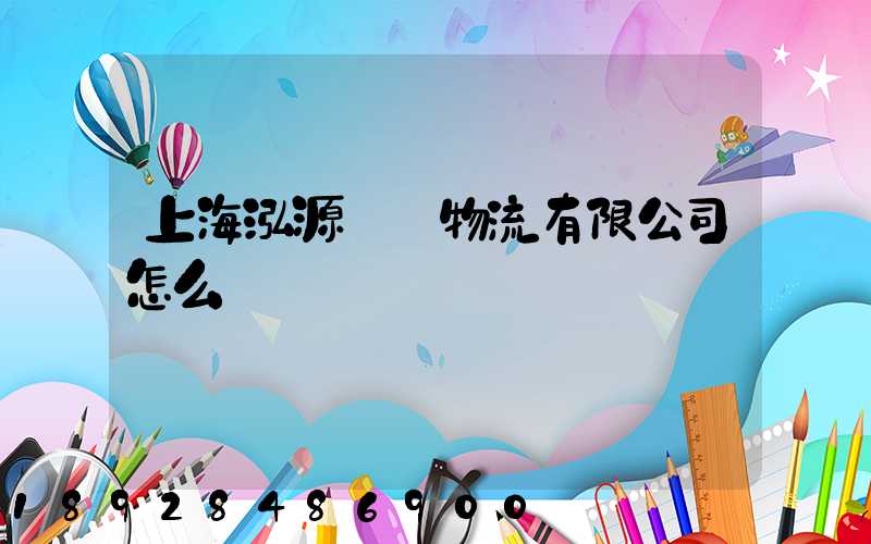 上海泓源國際物流有限公司怎么樣