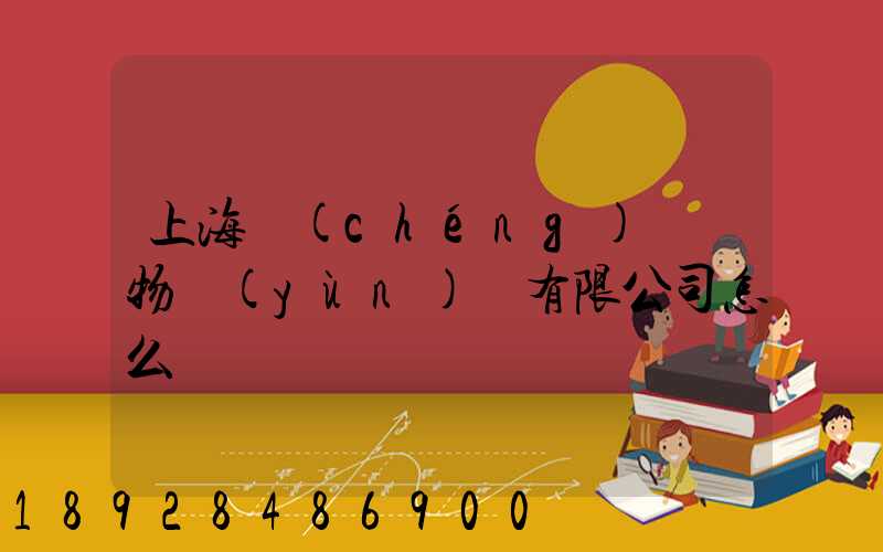 上海誠(chéng)龍貨物運(yùn)輸有限公司怎么樣
