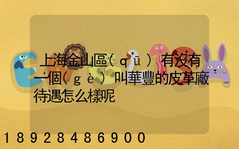 上海金山區(qū)有沒有一個(gè)叫華豐的皮革廠待遇怎么樣呢