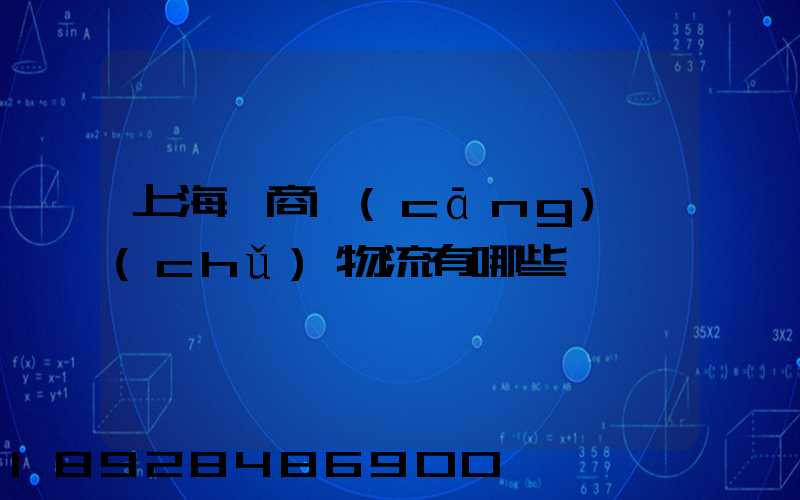 上海電商倉(cāng)儲(chǔ)物流有哪些