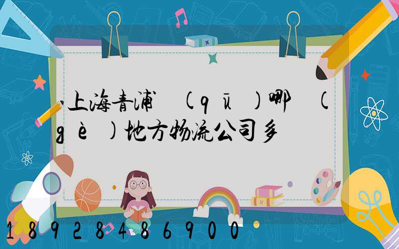上海青浦區(qū)哪個(gè)地方物流公司多
