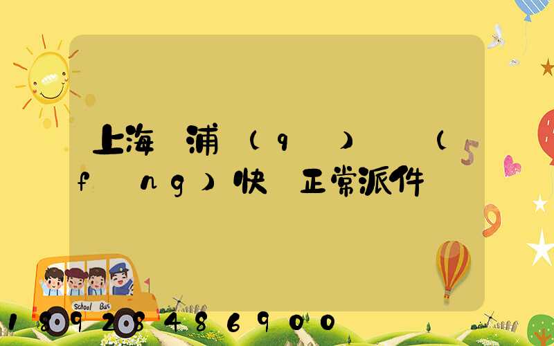 上海黃浦區(qū)順風(fēng)快遞正常派件嗎