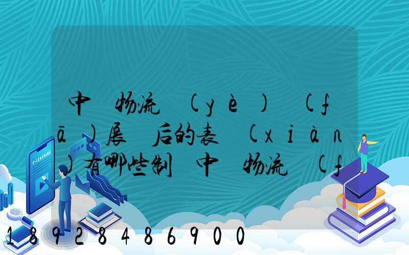 中國物流業(yè)發(fā)展滯后的表現(xiàn)有哪些制約中國物流發(fā)展的根源問題是什么...