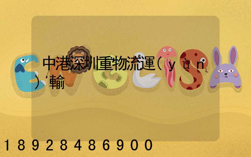 中港深圳重物流運(yùn)輸