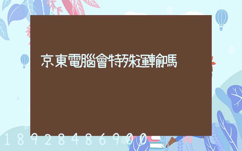 京東電腦會特殊運輸嗎