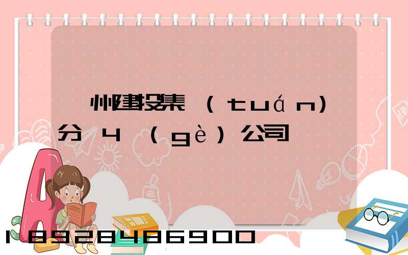 亳州建投集團(tuán)分為4個(gè)公司