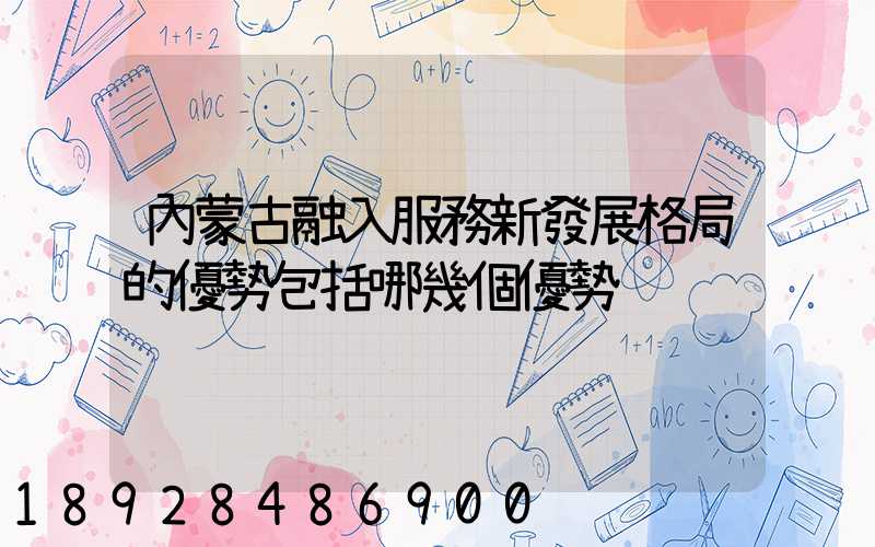 內蒙古融入服務新發展格局的優勢包括哪幾個優勢