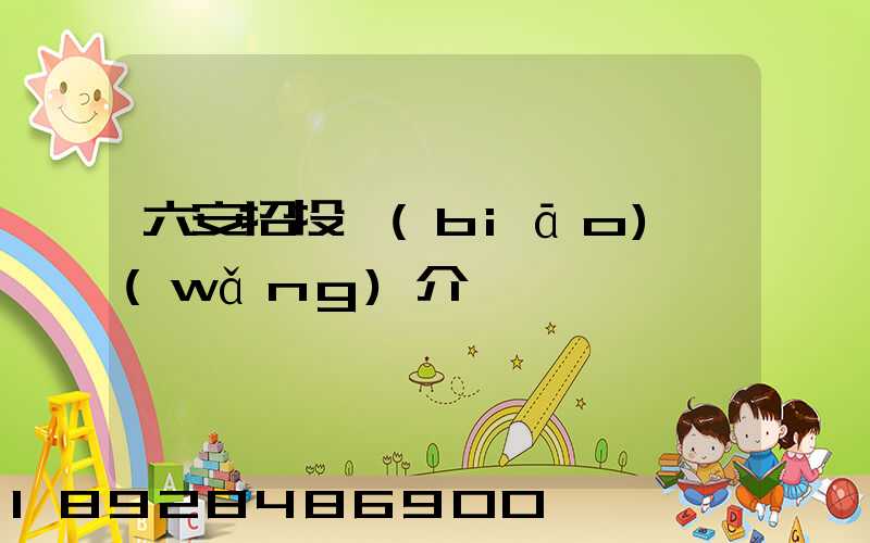 六安招投標(biāo)網(wǎng)介紹