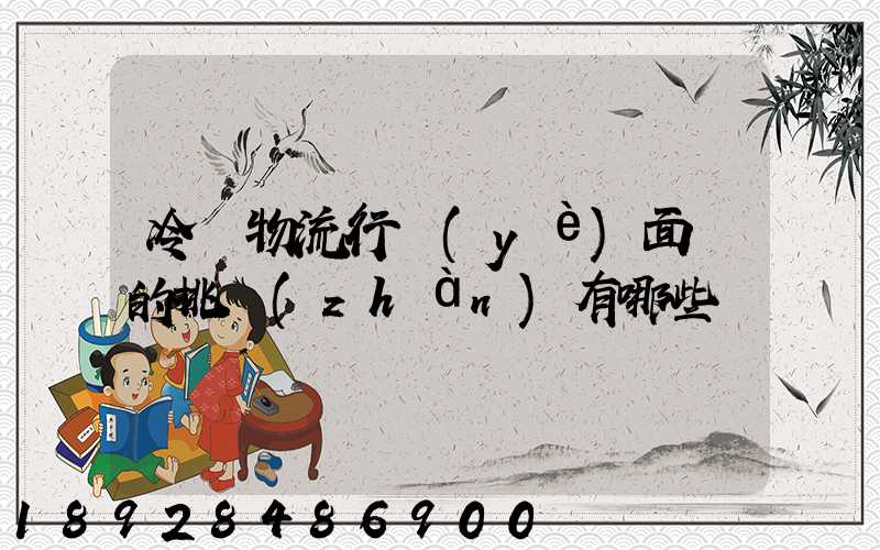 冷鏈物流行業(yè)面臨的挑戰(zhàn)有哪些