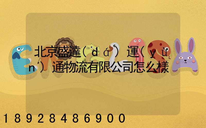 北京盛達(dá)運(yùn)通物流有限公司怎么樣