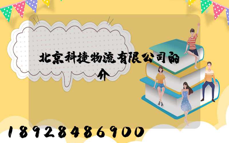 北京科捷物流有限公司的業(yè)務介紹