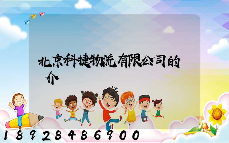 北京科捷物流有限公司的業務介紹