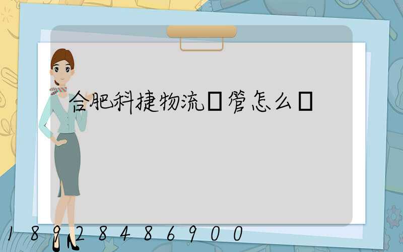 合肥科捷物流倉管怎么樣