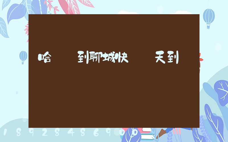 哈爾濱到聊城快遞幾天到