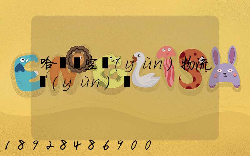 哈爾濱空運(yùn)物流運(yùn)輸