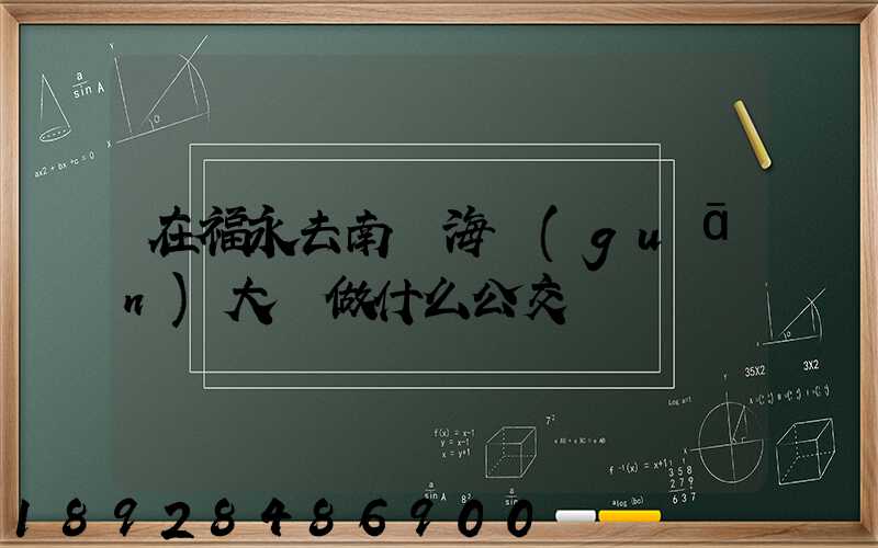 在福永去南頭海關(guān)大廈做什么公交車