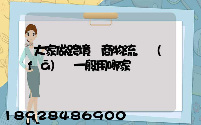 大家做跨境電商物流,發(fā)貨一般用哪家