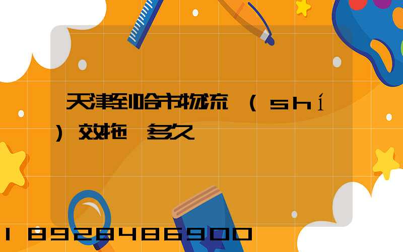 天津到哈市物流時(shí)效拖車多久