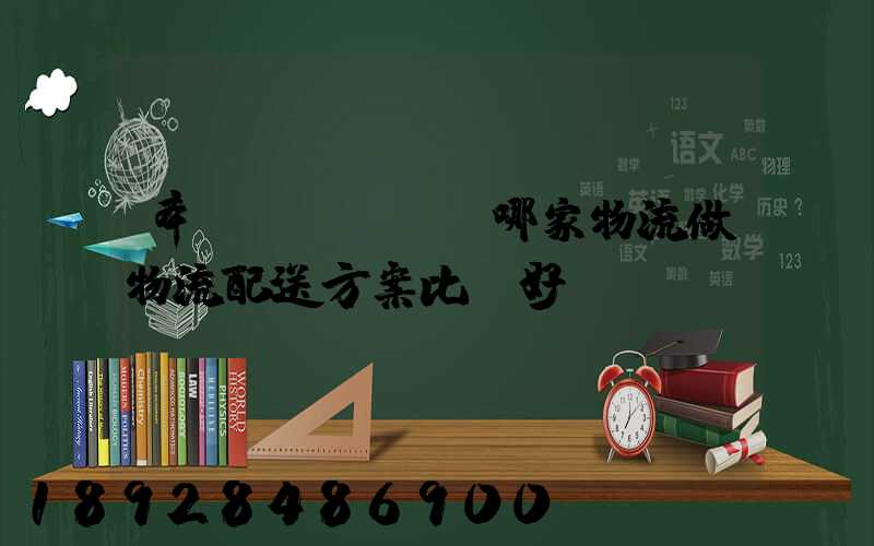 奉賢區(qū)哪家物流做物流配送方案比較好