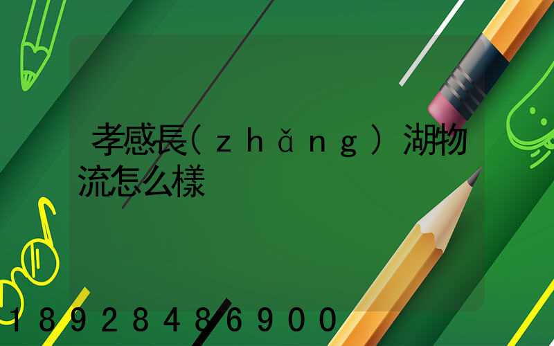 孝感長(zhǎng)湖物流怎么樣