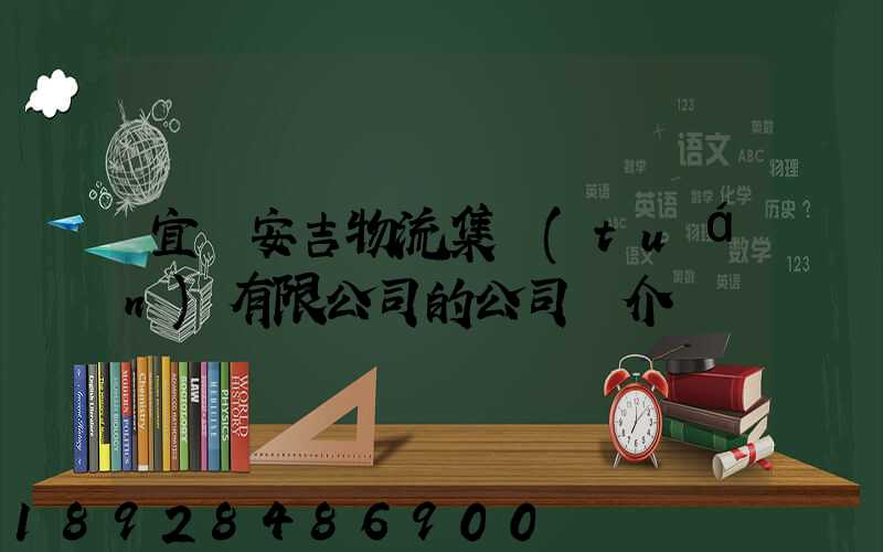 宜賓安吉物流集團(tuán)有限公司的公司簡介