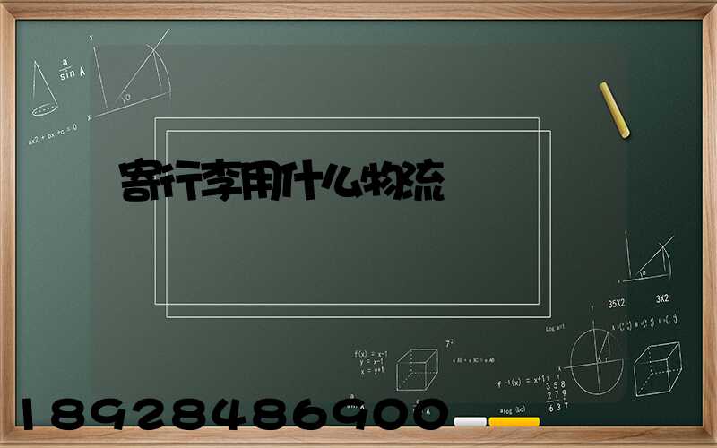 寄行李用什么物流