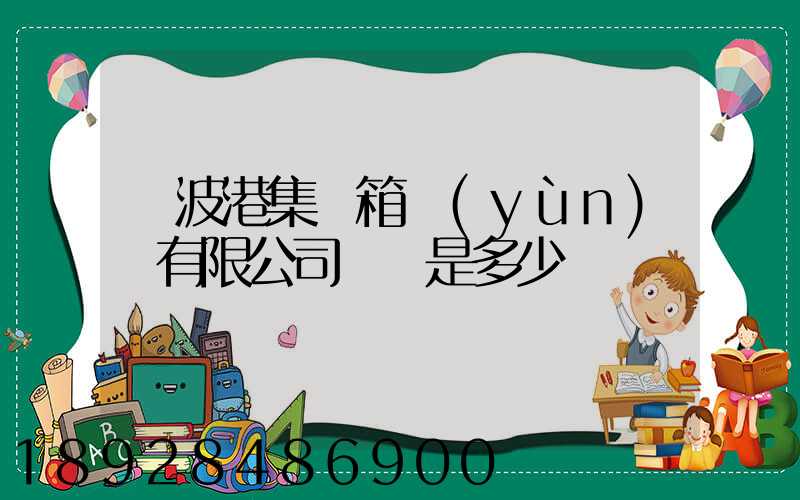 寧波港集裝箱運(yùn)輸有限公司電話是多少