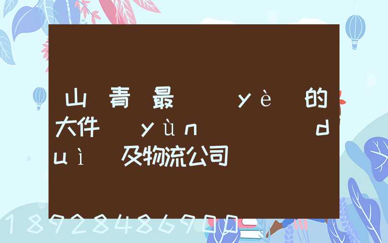 山東青島最專業(yè)的大件運(yùn)輸車隊(duì)及物流公司