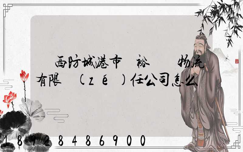 廣西防城港市國裕國際物流有限責(zé)任公司怎么樣