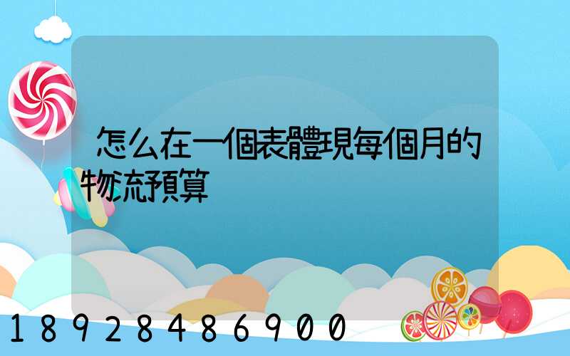 怎么在一個表體現每個月的物流預算
