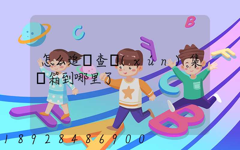 怎么追蹤查詢(xún)集裝箱到哪里了