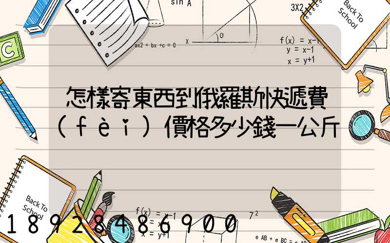 怎樣寄東西到俄羅斯快遞費(fèi)價格多少錢一公斤