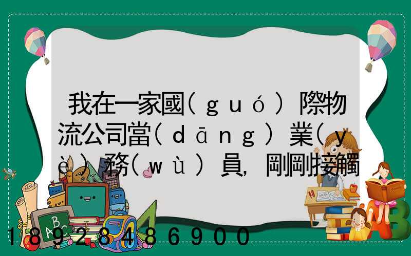 我在一家國(guó)際物流公司當(dāng)業(yè)務(wù)員,剛剛接觸這個(gè)行業(yè),很多不懂,比如怎樣...