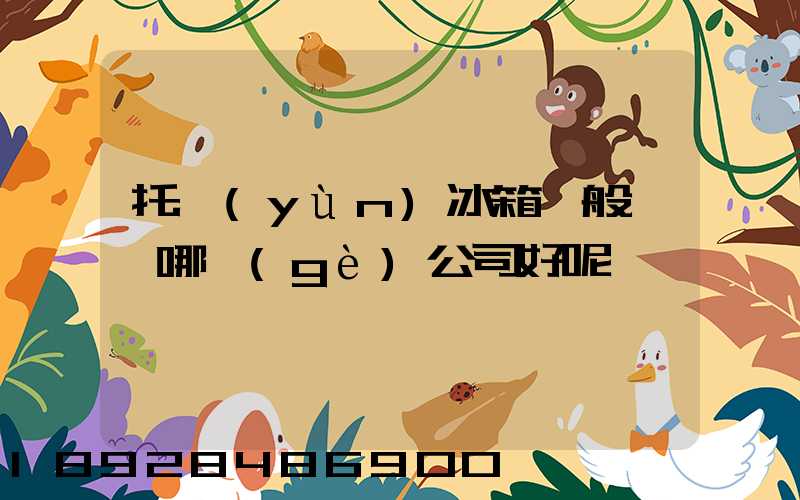 托運(yùn)冰箱一般選擇哪個(gè)公司好呢
