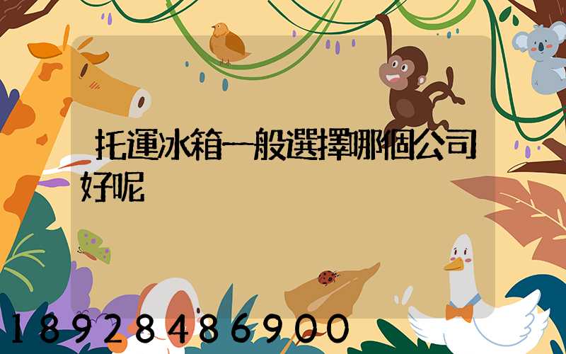 托運冰箱一般選擇哪個公司好呢