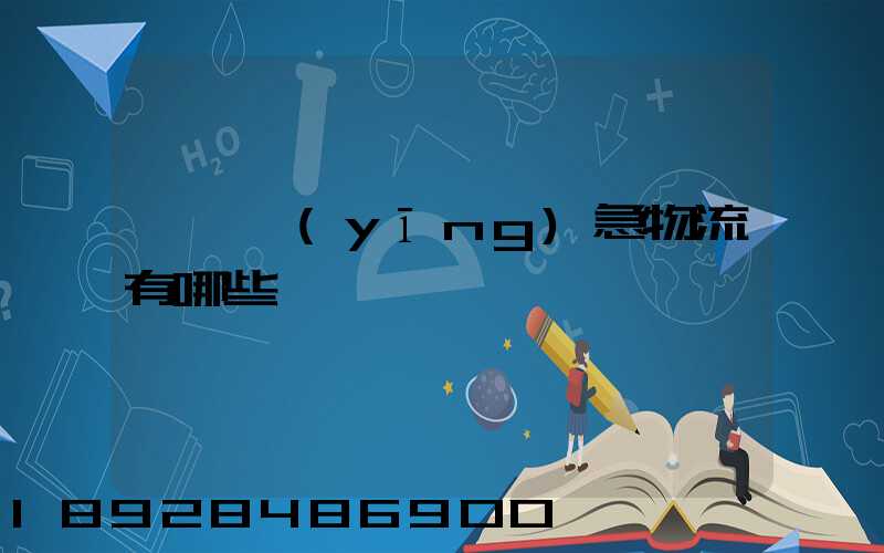 東莞應(yīng)急物流有哪些