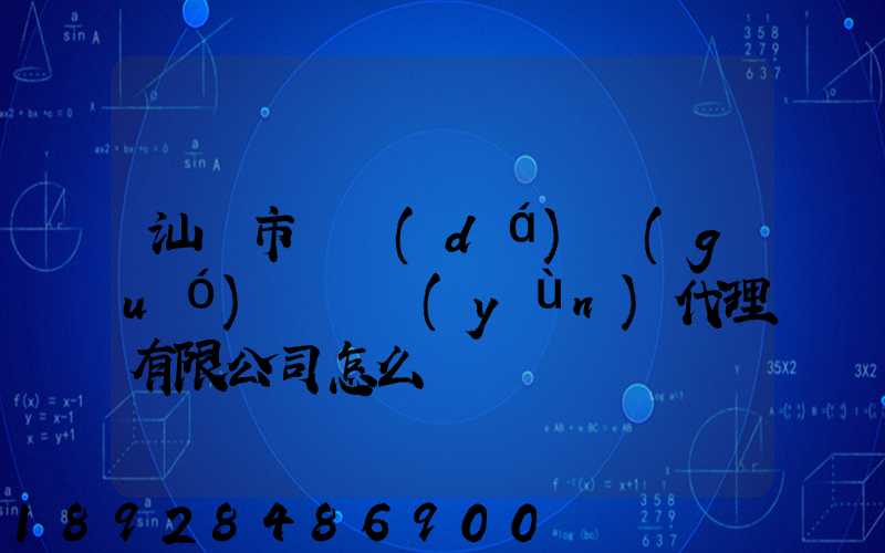 汕頭市龍達(dá)國(guó)際貨運(yùn)代理有限公司怎么樣