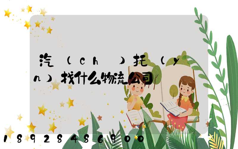 汽車(chē)托運(yùn)找什么物流公司