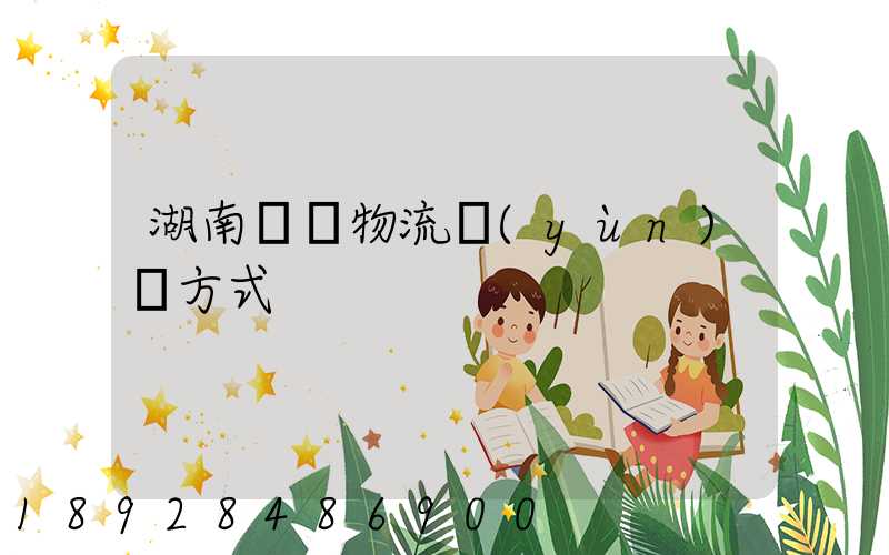 湖南幾種物流運(yùn)輸方式