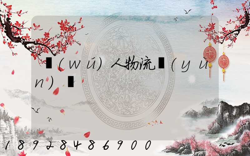 無(wú)人物流運(yùn)輸