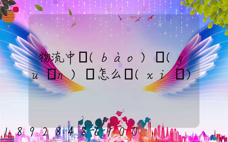 物流中報(bào)關(guān)單怎么寫(xiě)