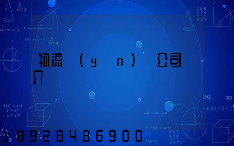 物流運(yùn)輸公司簡介