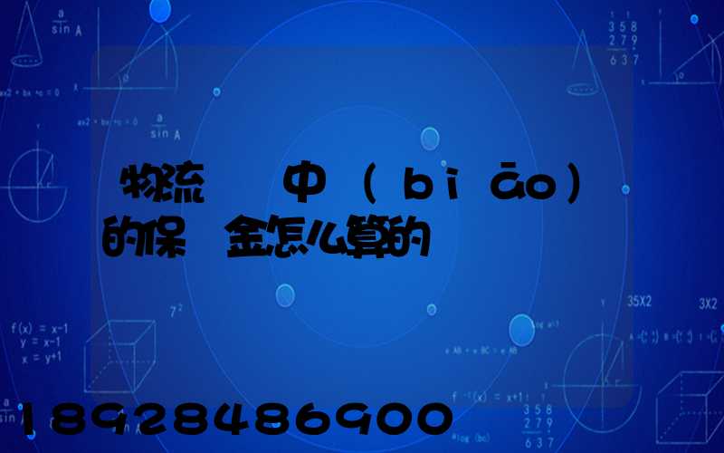 物流運輸中標(biāo)的保證金怎么算的